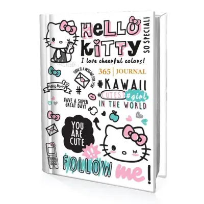 Victorias Journals Hello Kitty 365 Gün Günlük Çizgili 368 Yp A7 - Victorias Journals