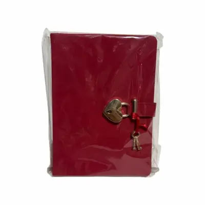 Victorias Journals Hush Hush Kırmızı Kalp Kilitli Çizgili 160 Yp 13x18 Cm - Victorias Journals