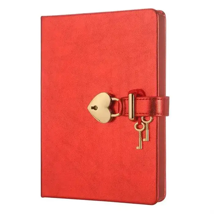 Victorias Journals Hush Hush Kırmızı Kalp Kilitli Özel 160 Yp 13x18 Cm - 1