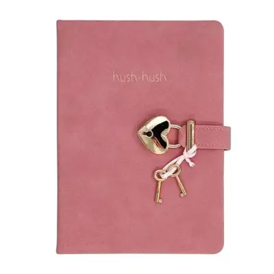 Victorias Journals Hush Hush Pastel Yeşil Kalp Kilitli Çizgili 160 Yp 13x18 Cm - Victorias Journals