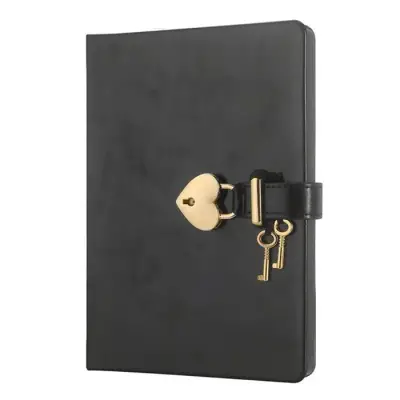 Victorias Journals Hush Hush Siyah Kalp Kilitli Özel 160 Yp 13x18 Cm - Victorias Journals