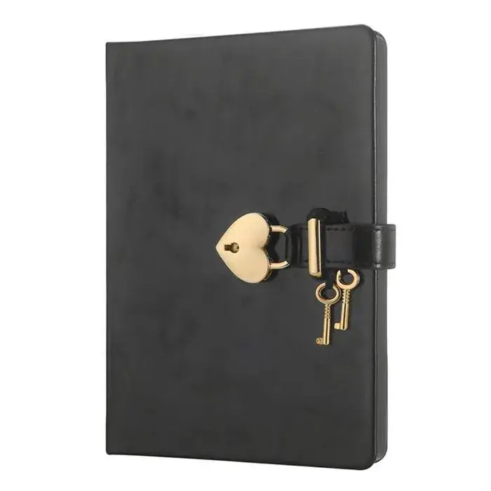 Victorias Journals Hush Hush Siyah Kalp Kilitli Özel 160 Yp 13x18 Cm - 2
