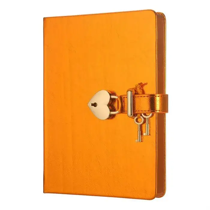 Victorias Journals Hush Hush Turuncu Kalp Kilitli Özel 160 Yp 13x18 Cm - 1