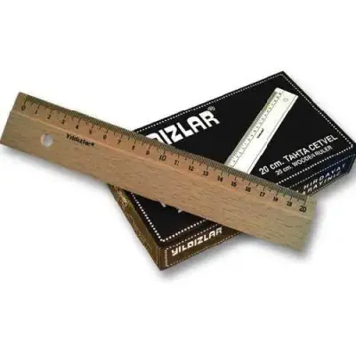 Yıldızlar Ahşap Cetvel 20 cm - Yıldızlar