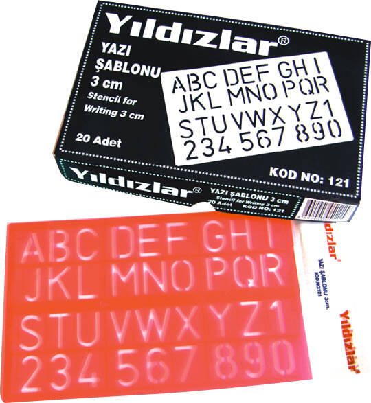 Yıldızlar Yazı Şablonu 3 cm - 1